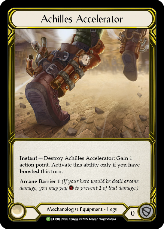 Image of Achilles Accelerator (Golden) [FAB101] (Promo)  Cold Foil