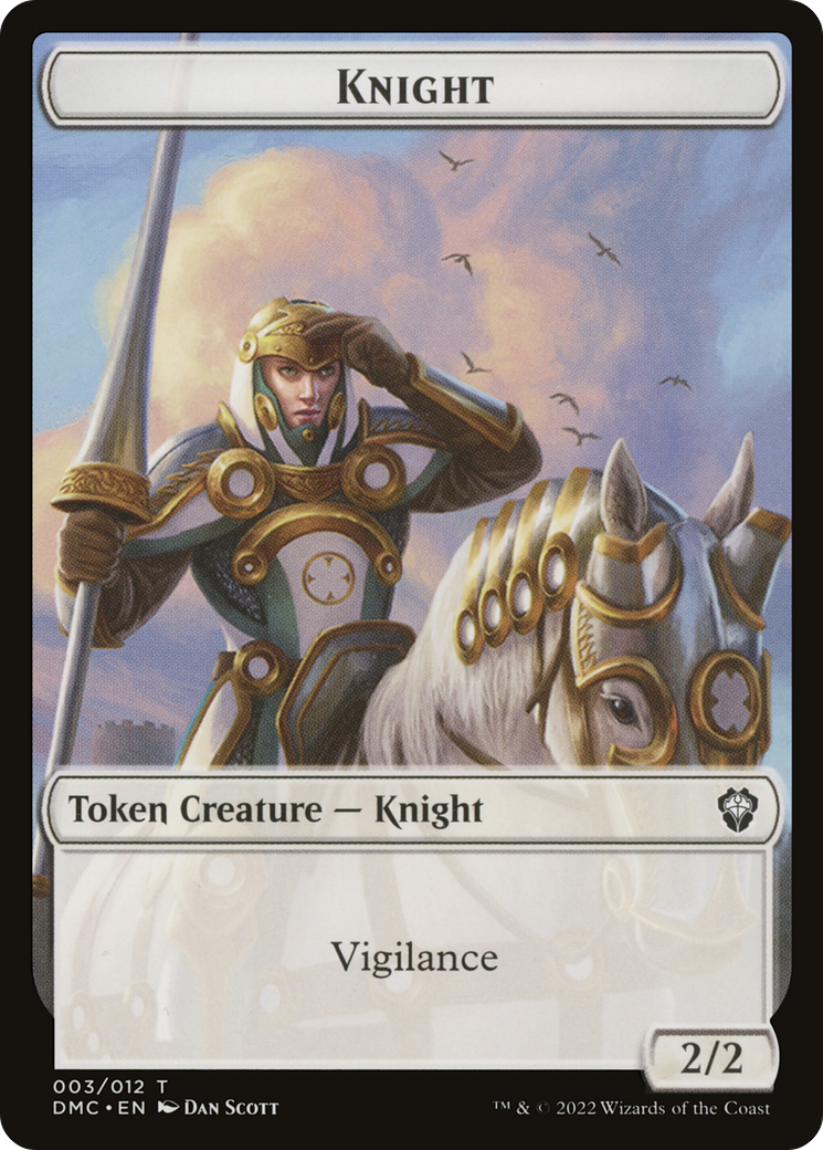 Image of Knight Token [Dominaria United Commander Tokens]