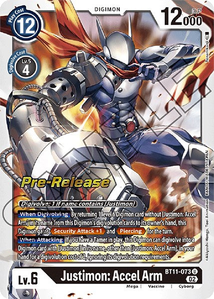 Image of Justimon: Accel Arm [BT11-073] [Dimensional Phase Pre-Release Promos]