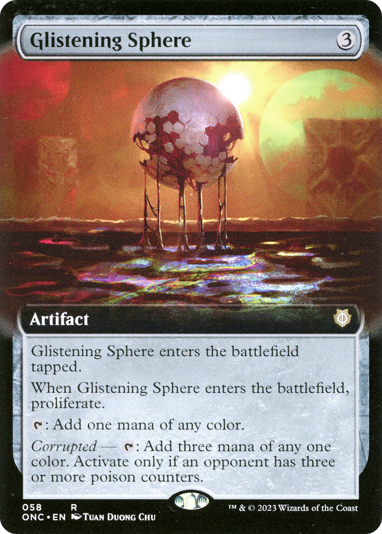 Image of Glistening Sphere (Extended Art) [Phyrexia: All Will Be One Commander]