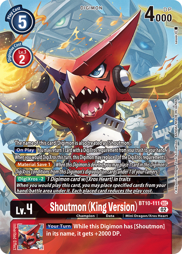 Image of Shoutmon (King Version) [BT10-111] (Alternate Art) [Xros Encounter]