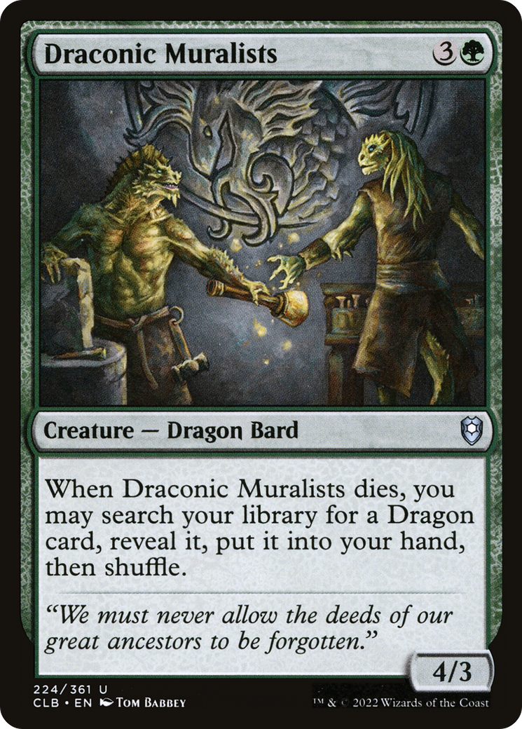 Image of Draconic Muralists [Commander Legends: Battle for Baldur's Gate]