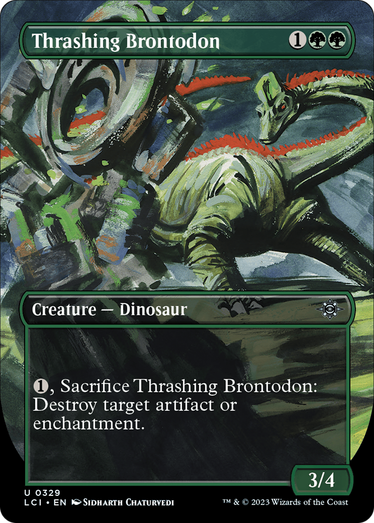 Image of Thrashing Brontodon (Borderless) [The Lost Caverns of Ixalan]