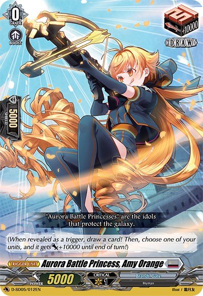 Image of Aurora Battle Princess, Amy Orange (D-SD05/012EN) [Tomari Seto: Aurora Valkyrie]