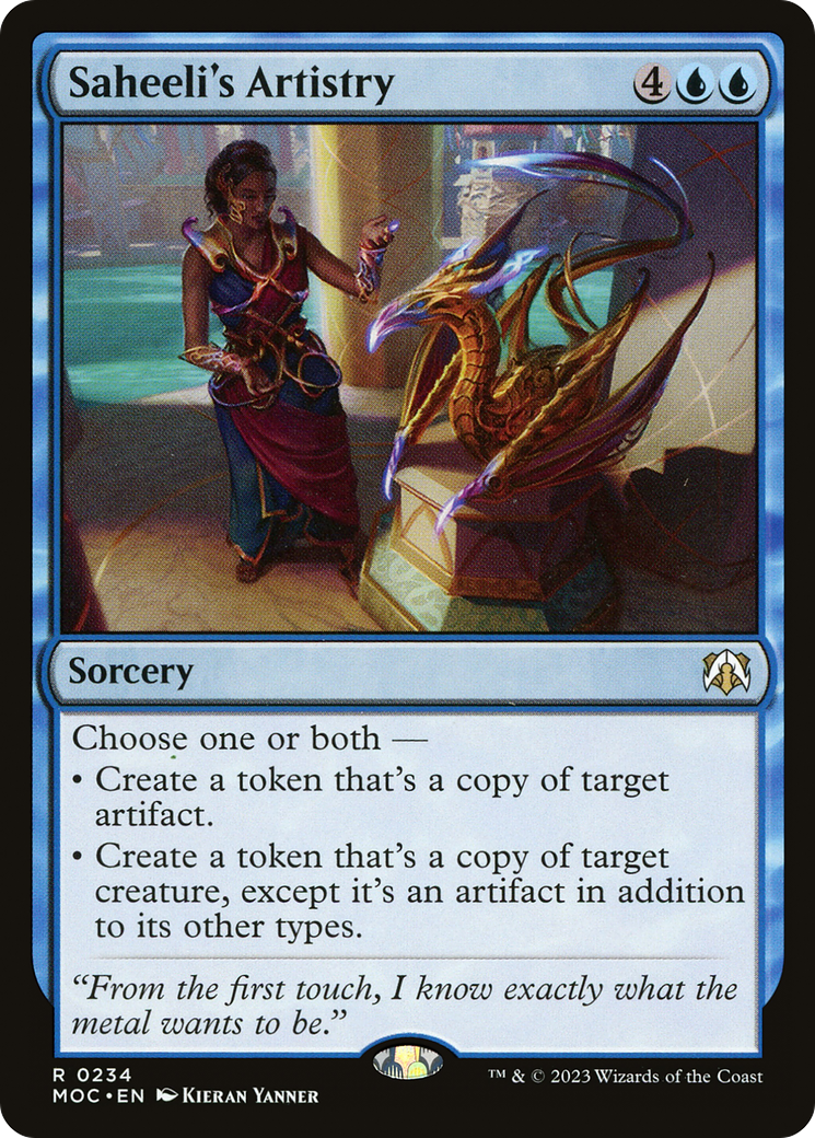 Image of Saheeli's Artistry [March of the Machine Commander]