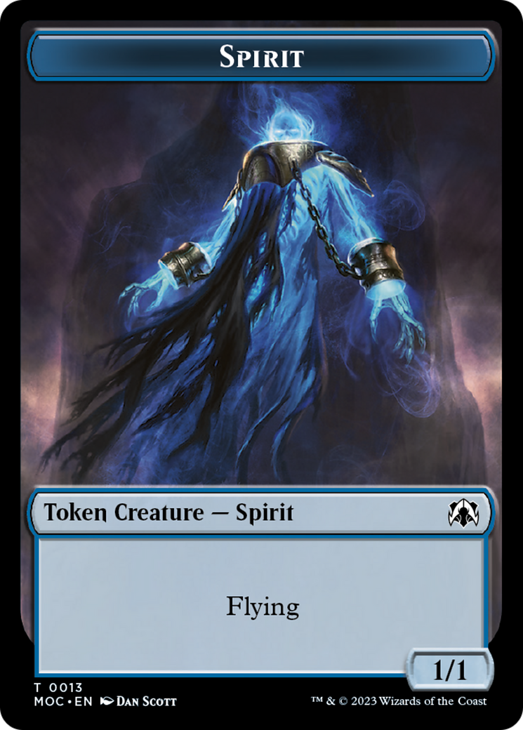 Image of Spirit (9) // Spirit (13) Double-Sided Token [March of the Machine Commander Tokens]