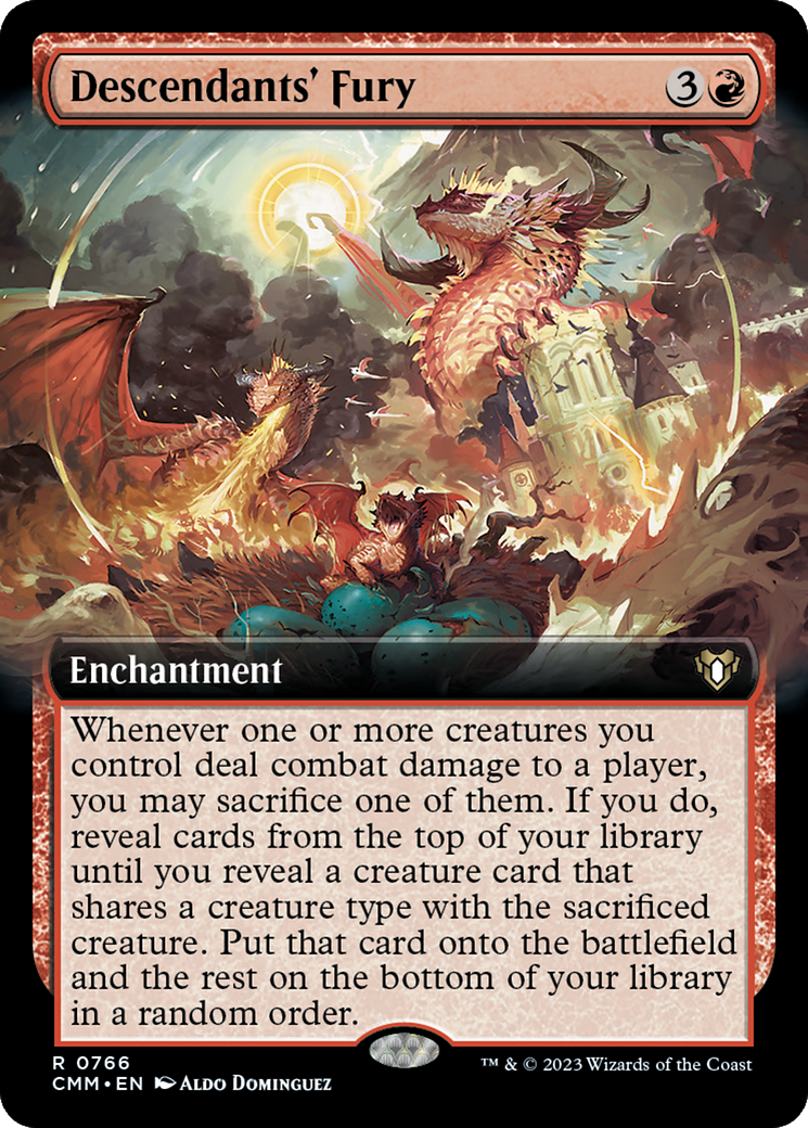 Image of Descendants' Fury (Extended Art) [Commander Masters]