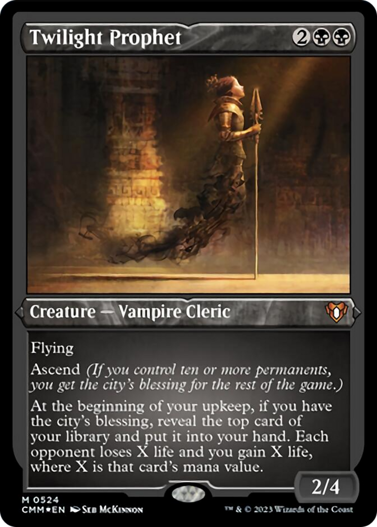 Image of Twilight Prophet (Foil Etched) [Commander Masters]