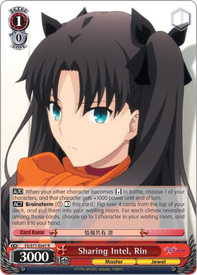 Image of Sharing Intel, Rin (FS/S77-E047 R) [Fate/Stay Night [Heaven's Feel] Vol.2]