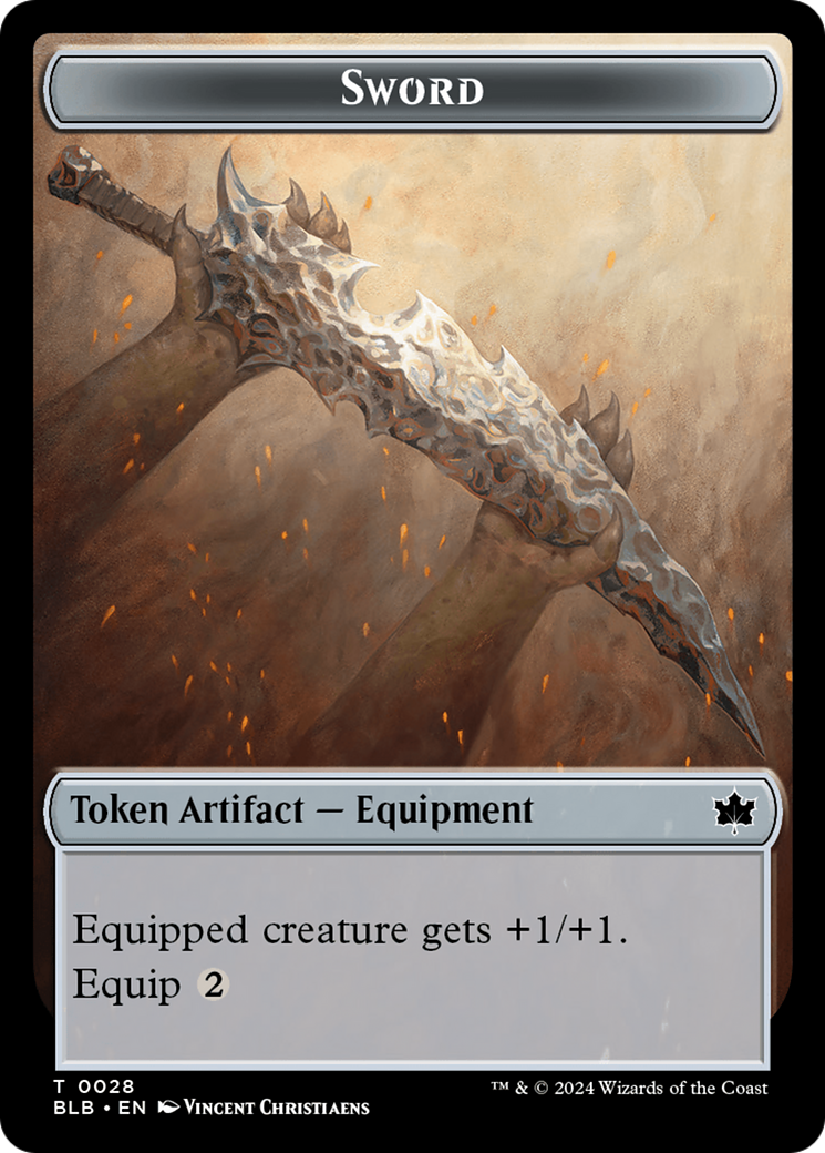 Image of Sword // Manifold Mouse Double-Sided Token [Bloomburrow Tokens]