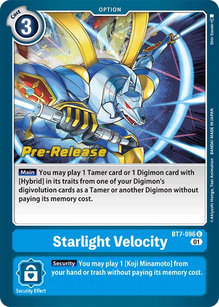 Image of Starlight Velocity [BT7-096] [Next Adventure Pre-Release Cards]