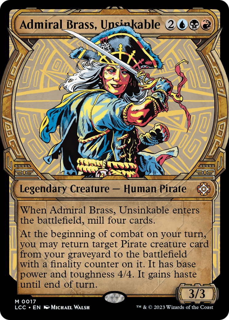 Image of Admiral Brass, Unsinkable (Showcase) [The Lost Caverns of Ixalan Commander]