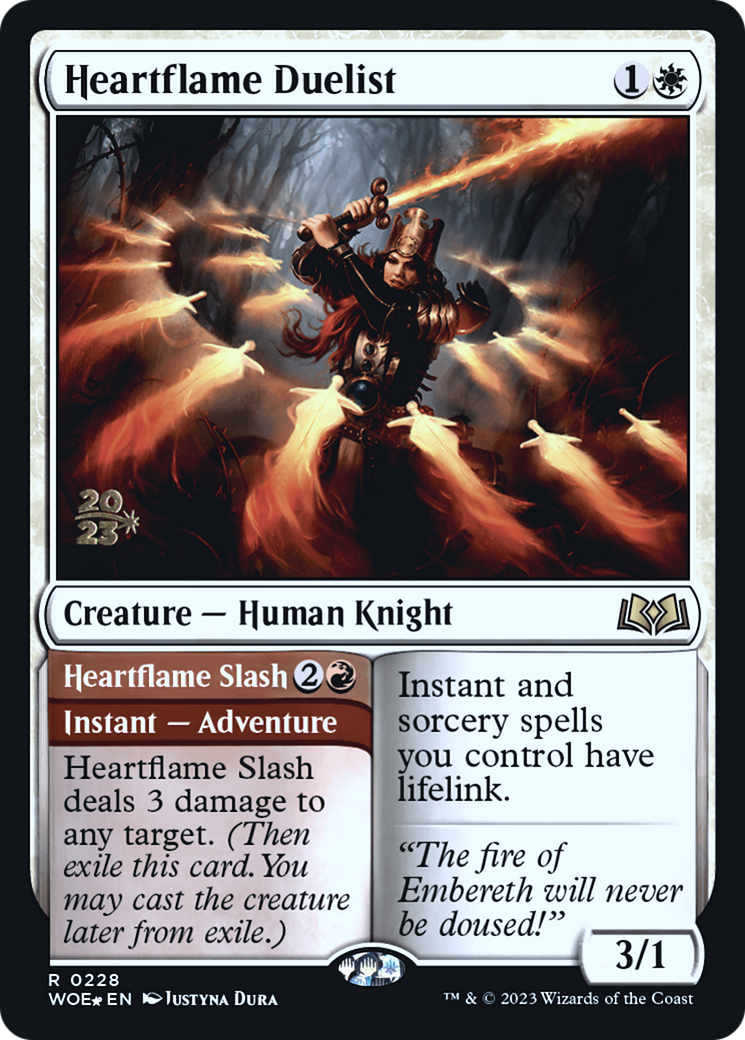 Image of Heartflame Duelist // Heartflame Slash [Wilds of Eldraine Prerelease Promos]