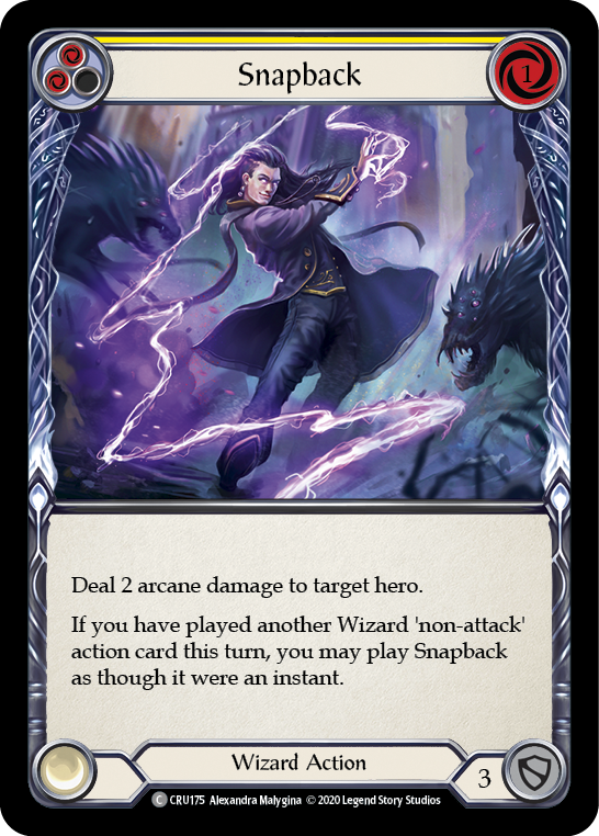 Image of Snapback (Yellow) [CRU175] (Crucible of War)  1st Edition Rainbow Foil