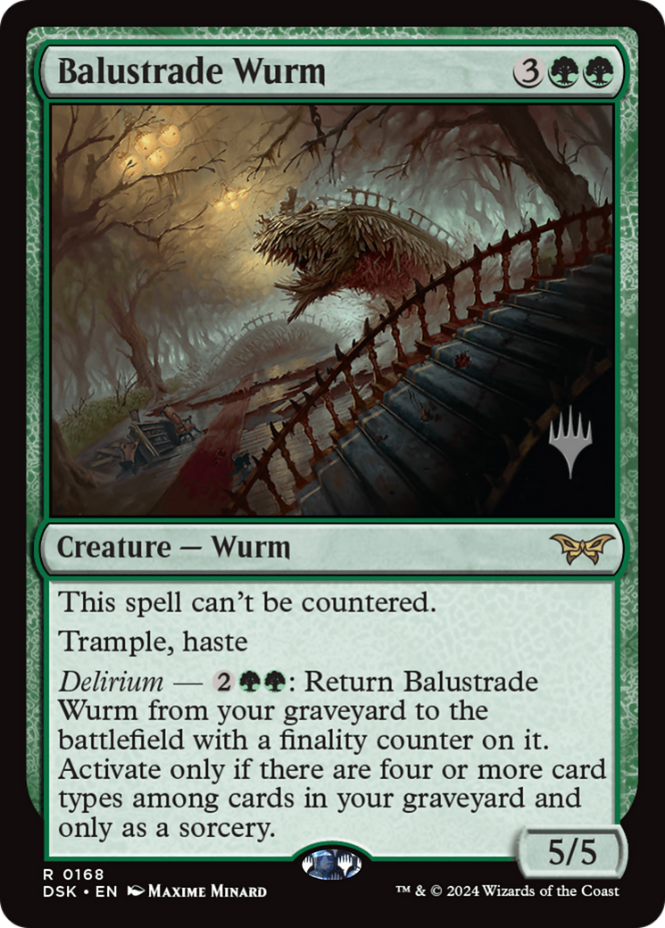 Image of Balustrade Wurm (Promo Pack) [Duskmourn: House of Horror Promos]