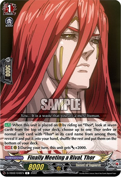 Image of Finally Meeting a Rival, Thor (D-TB02/048EN) [Record of Ragnarok]