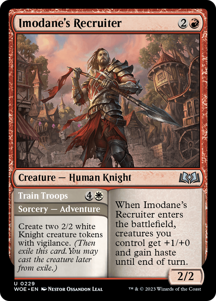 Image of Imodane's Recruiter // Train Troops [Wilds of Eldraine]