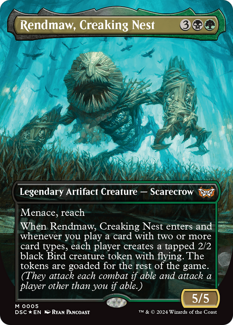 Image of Rendmaw, Creaking Nest (Borderless) [Duskmourn: House of Horror Commander]