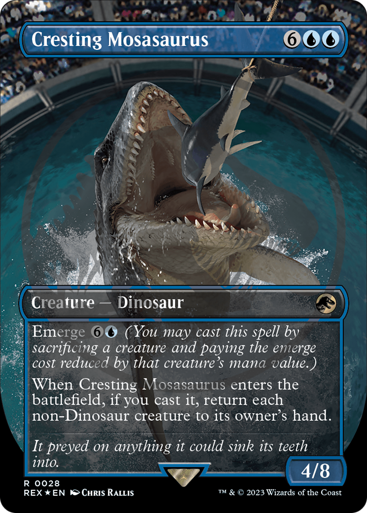 Image of Cresting Mosasaurus (Emblem) (Borderless) [Jurassic World Collection Tokens]