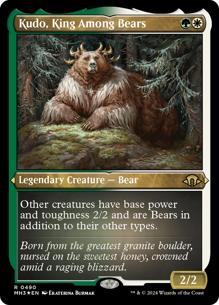 Image of Kudo, King Among Bears (Foil Etched) [Modern Horizons 3]
