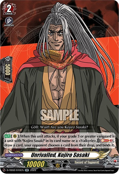 Image of Unrivalled, Kojiro Sasaki (D-TB02/016EN) [Record of Ragnarok]