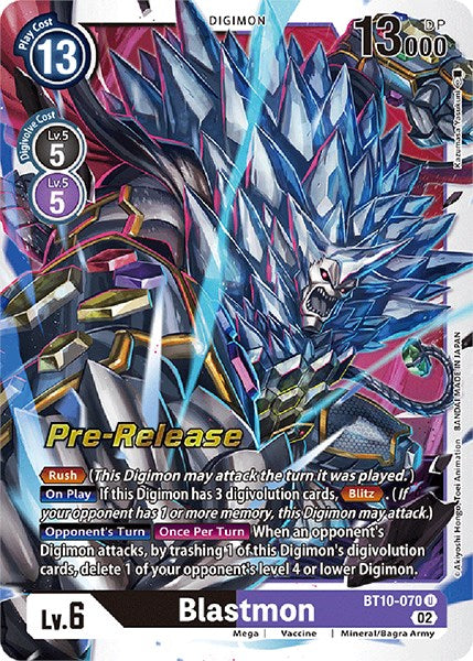 Image of Blastmon [BT10-070] [Xros Encounter Pre-Release Cards]