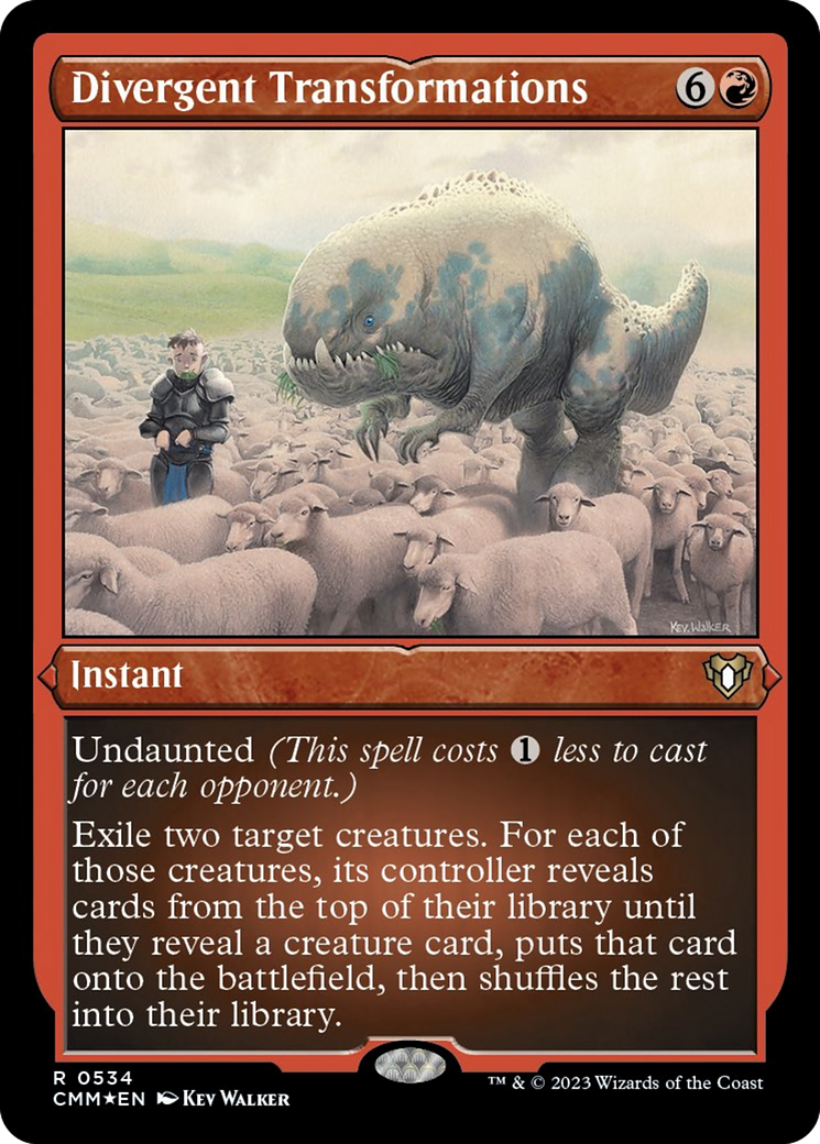 Image of Divergent Transformations (Foil Etched) [Commander Masters]