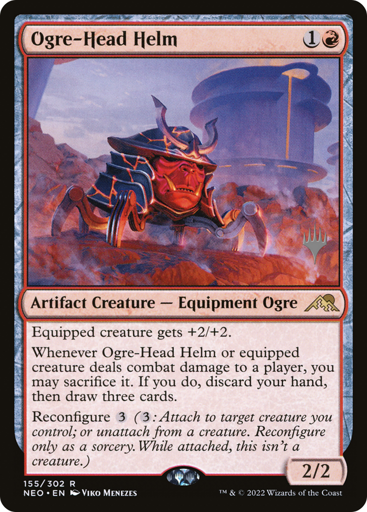 Image of Ogre-Head Helm (Promo Pack) [Kamigawa: Neon Dynasty Promos]