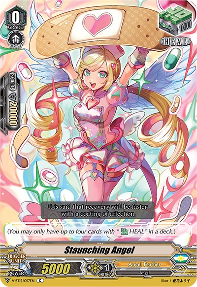Image of Staunching Angel (V-BT12/057EN) [Divine Lightning Radiance]