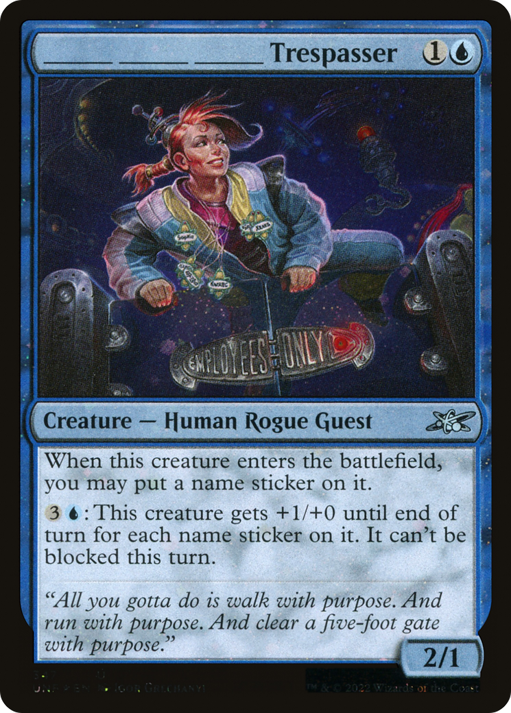 Image of _____ _____ _____ Trespasser (Galaxy Foil) [Unfinity]