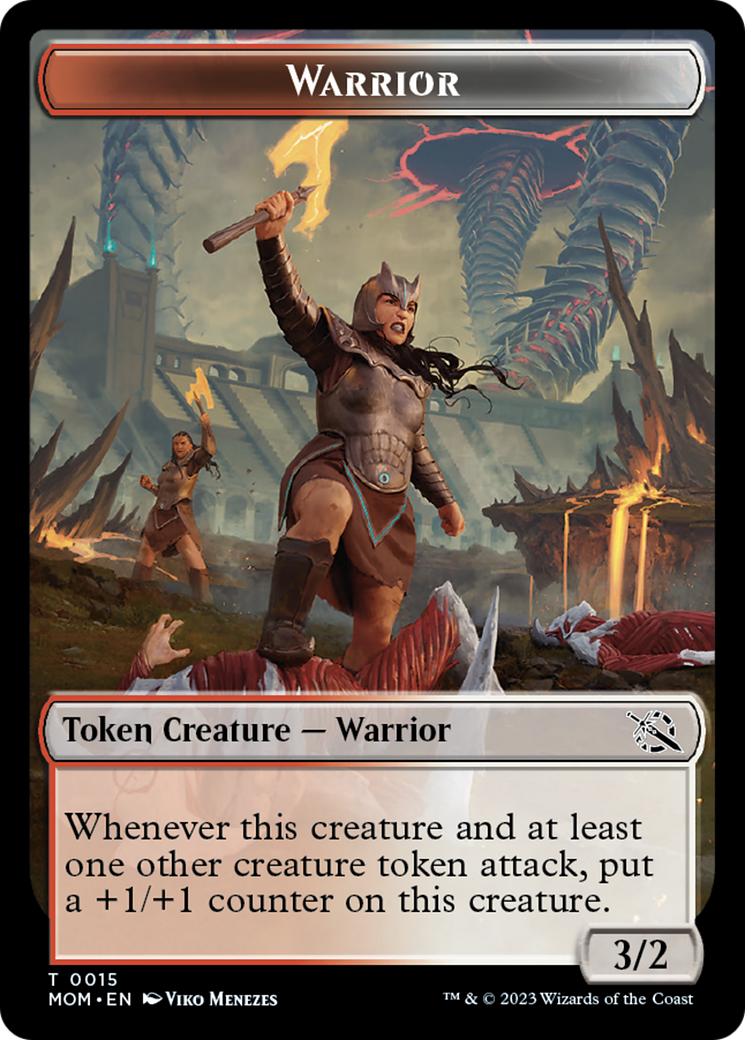 Image of Warrior // Phyrexian Hydra (11) Double-Sided Token [March of the Machine Tokens]