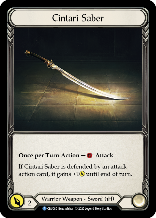 Image of Cintari Saber [CRU080] (Crucible of War)  1st Edition Cold Foil
