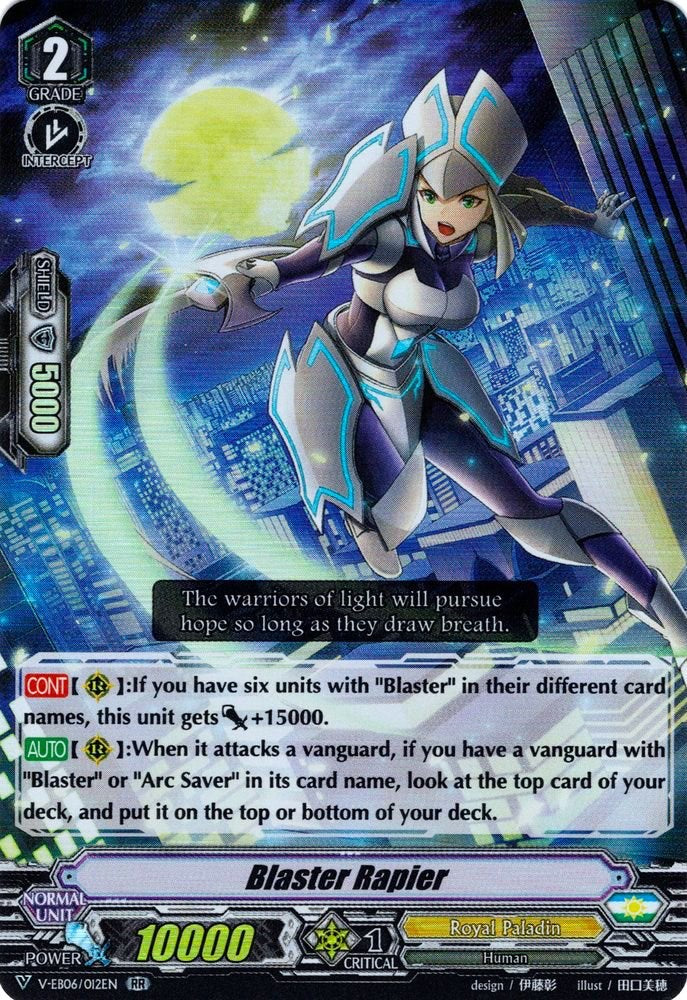 Image of Blaster Rapier (V-EB06/012EN) [Light of Salvation, Logic of Destruction]