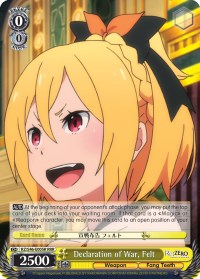 Image of Declaration of War, Felt (RZ/S46-E005R RRR) [Re:ZERO]