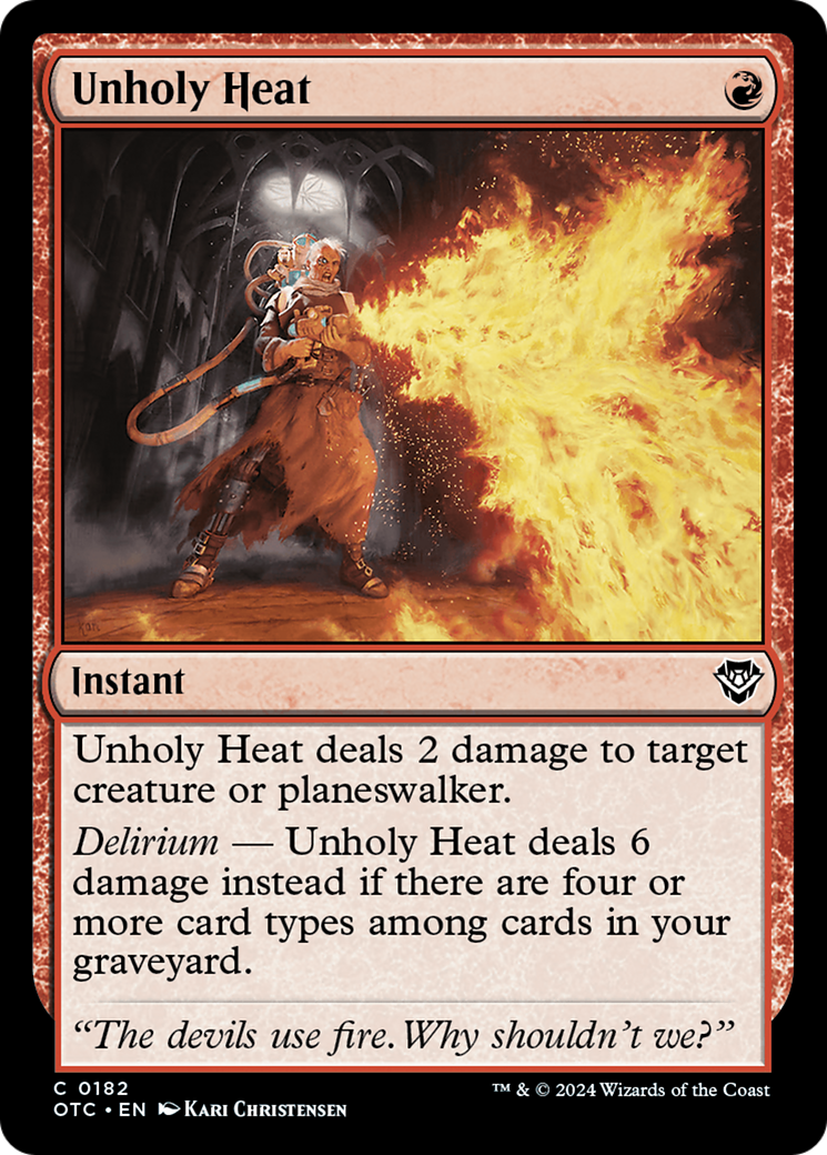 Image of Unholy Heat [Outlaws of Thunder Junction Commander]