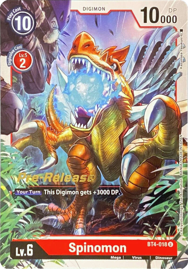 Image of Spinomon [BT4-018] [Great Legend Pre-Release Promos]