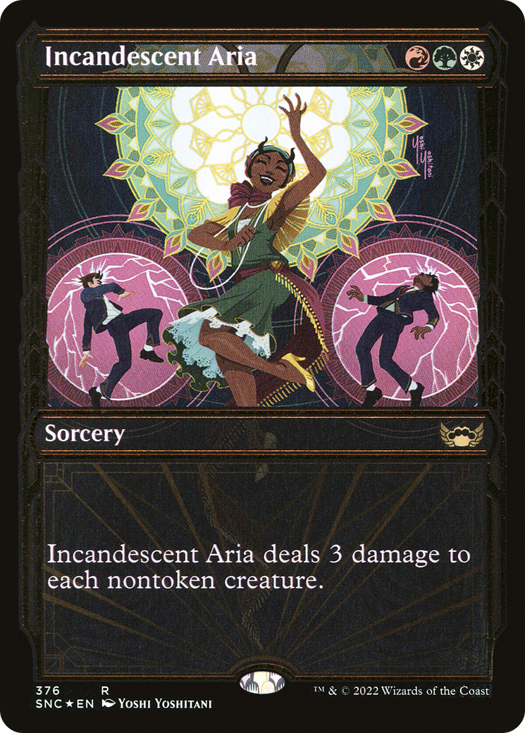 Image of Incandescent Aria (Showcase Golden Age Gilded Foil) [Streets of New Capenna]