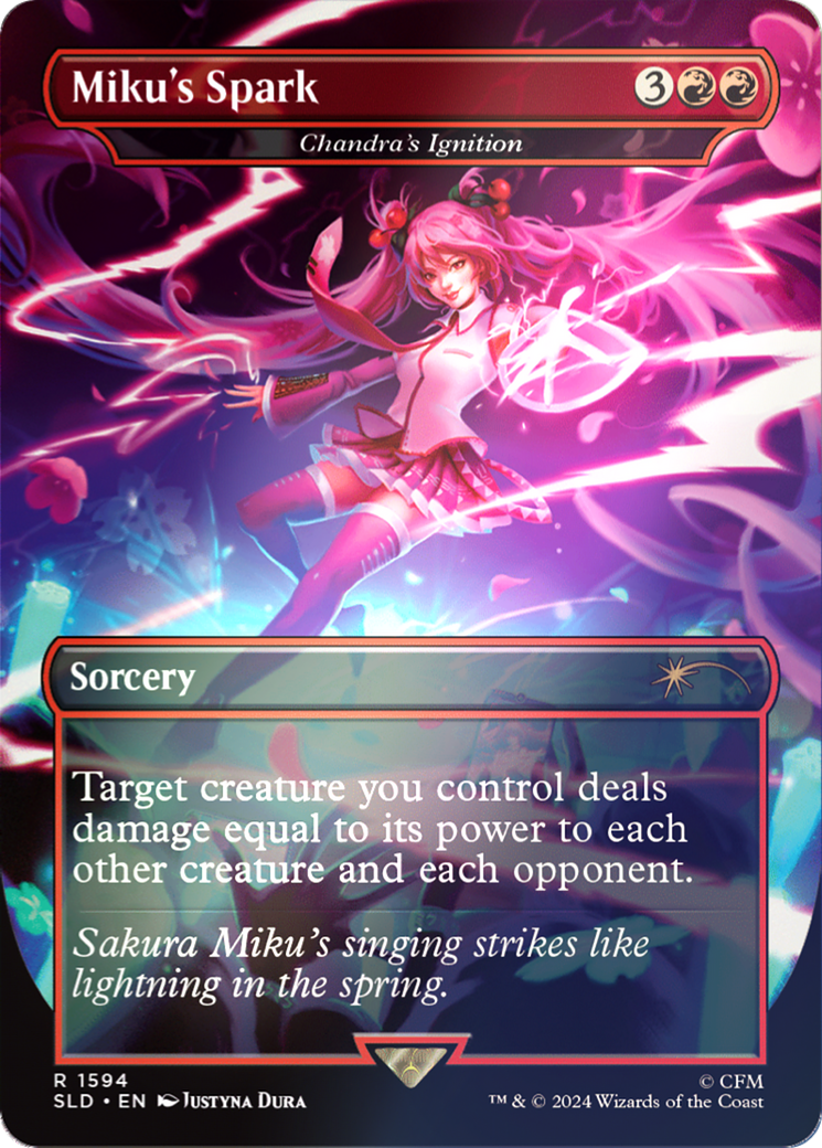 Image of Miku's Spark - Chandra's Ignition (Japanese - Rainbow Foil) [Secret Lair Drop Series]