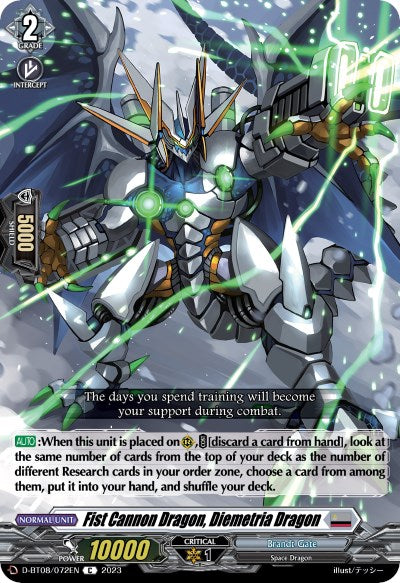 Image of Fist Cannon Dragon, Diemetria Dragon (D-BT08/072EN) [Minerva Rising]