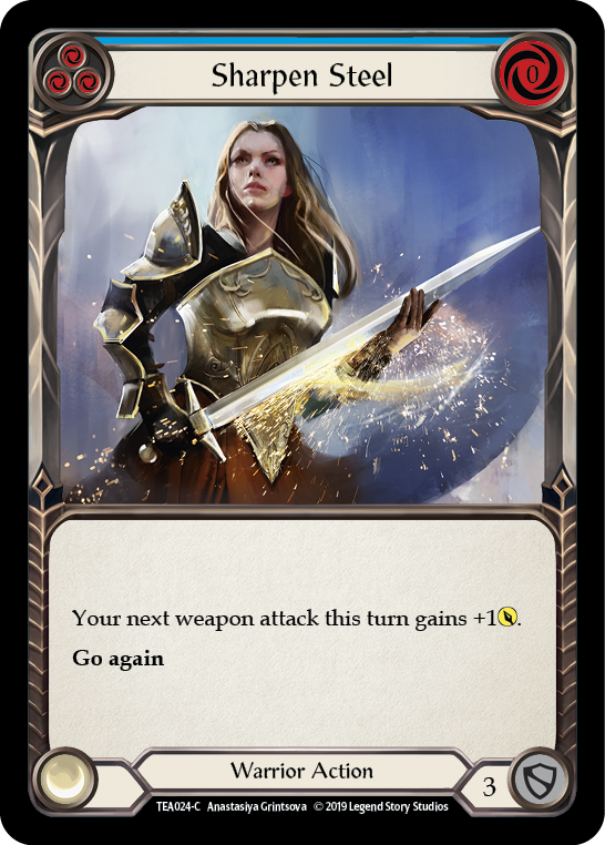 Image of Sharpen Steel (Blue) [TEA024-C] (Dorinthea Hero Deck)  1st Edition Normal