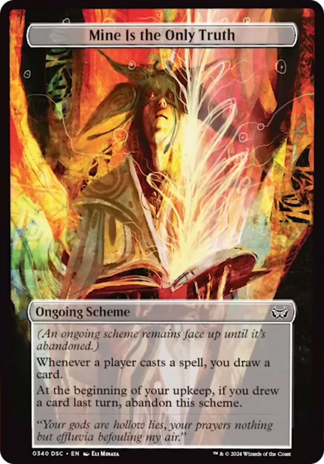 Image of Mine Is The Only Truth (Full Art) [Duskmourn: Archenemy]