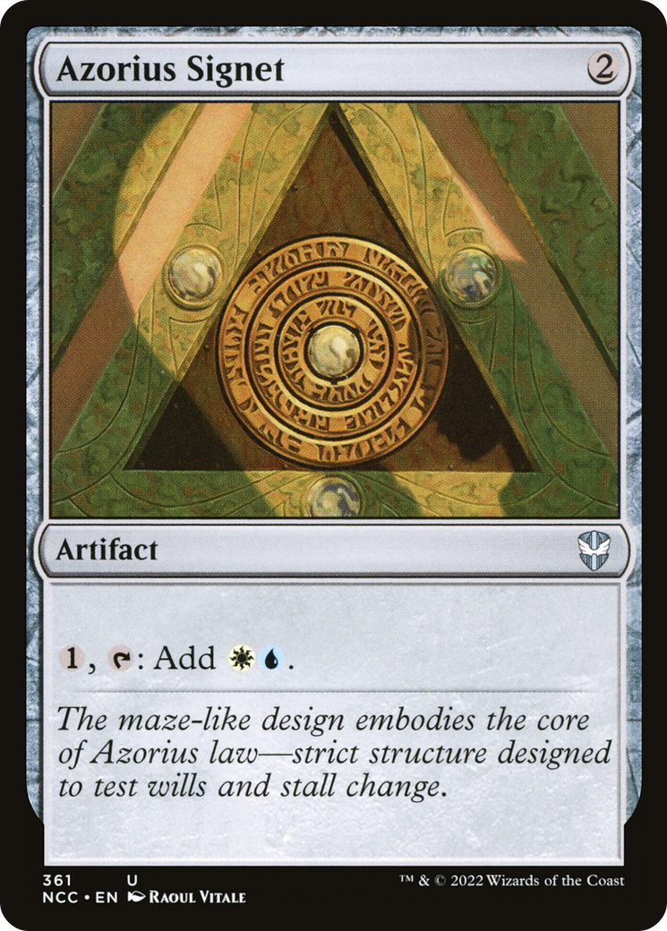 Image of Azorius Signet [Streets of New Capenna Commander]