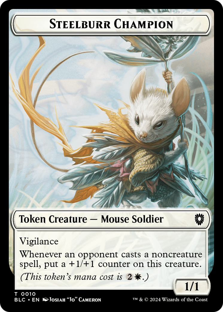 Image of Steelburr Champion // Squid Double-Sided Token [Bloomburrow Commander Tokens]