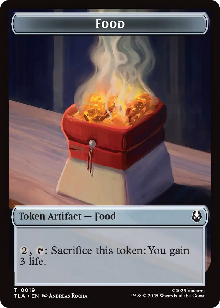 Image of Dragon // Food (0019) Double-Sided Token [Avatar: The Last Airbender Tokens]