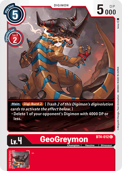 Image of GeoGreymon [BT4-012] [Great Legend]