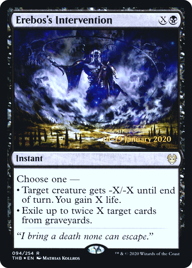 Image of Erebos's Intervention [Theros Beyond Death Prerelease Promos]