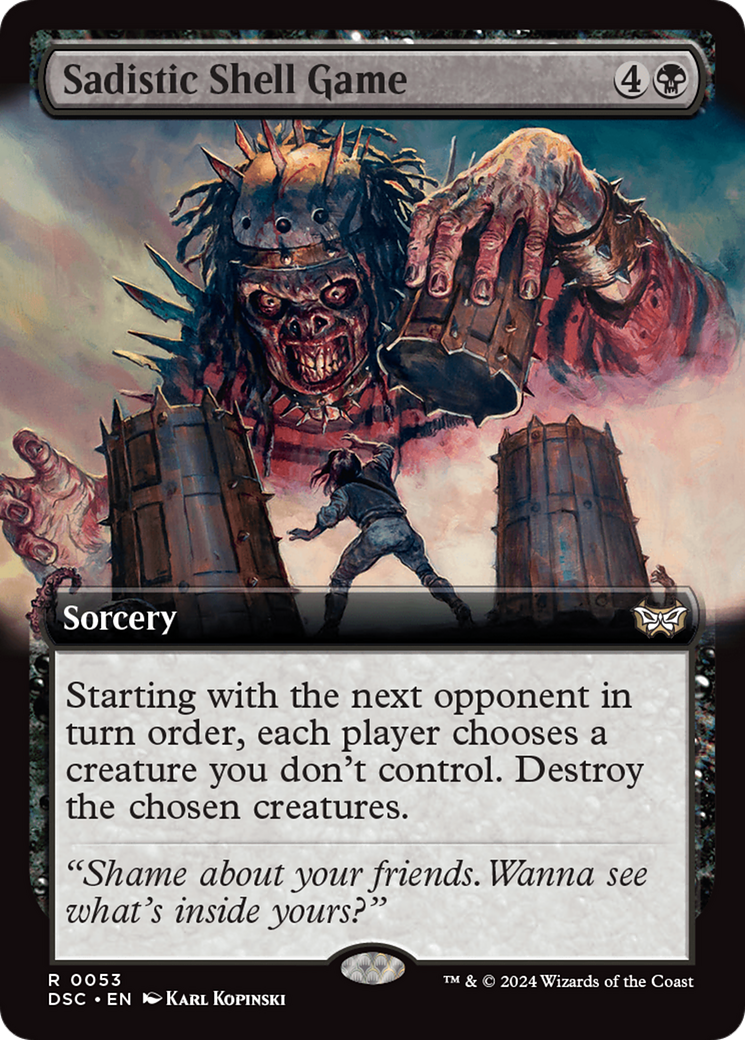Image of Sadistic Shell Game (Extended Art) [Duskmourn: House of Horror Commander]