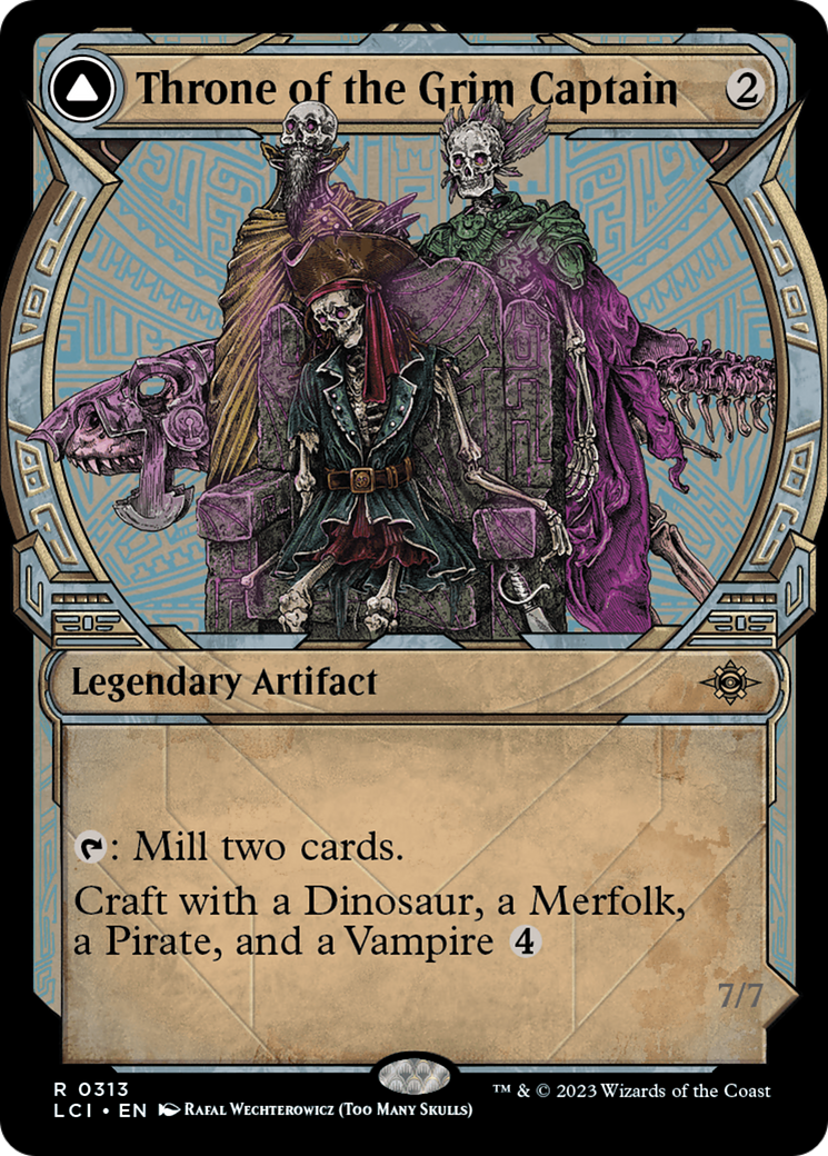 Image of Throne of the Grim Captain // The Grim Captain (Showcase) [The Lost Caverns of Ixalan]