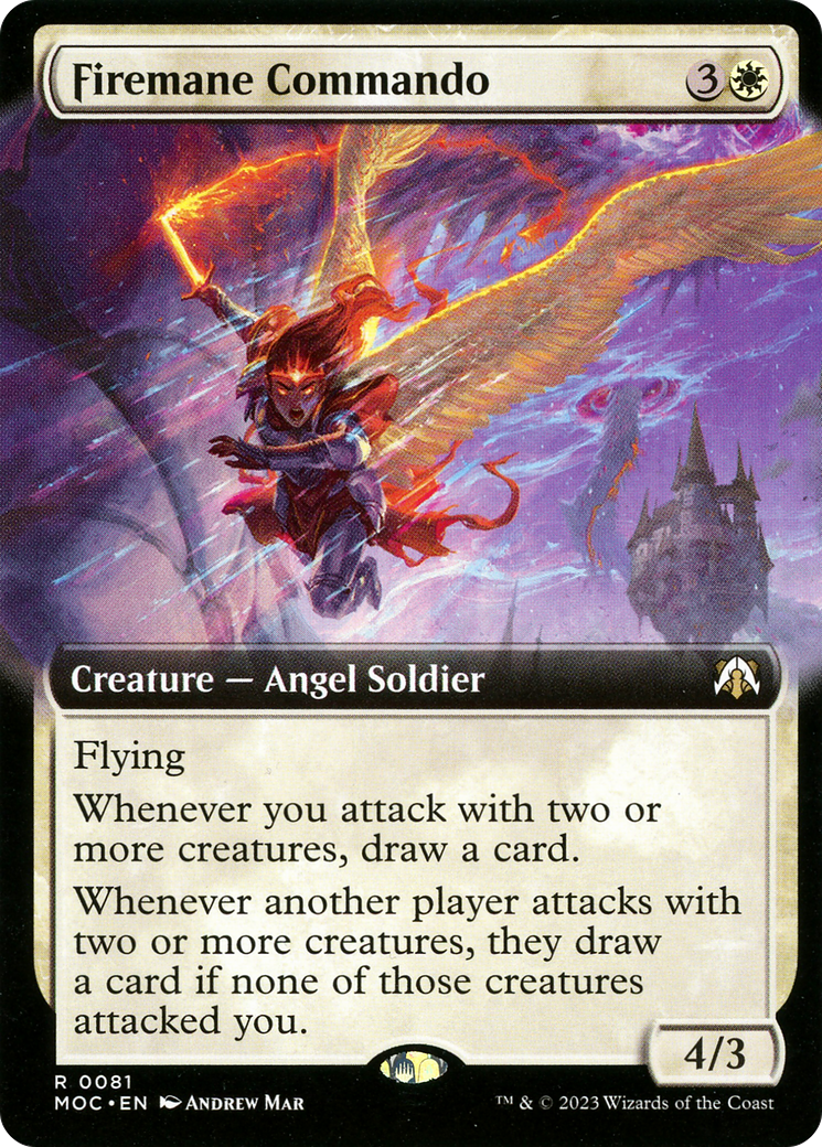 Image of Firemane Commando (Extended Art) [March of the Machine Commander]