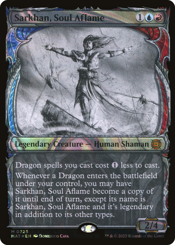 Image of Sarkhan, Soul Aflame (Showcase Halo Foil) [March of the Machine: The Aftermath]